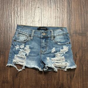 Contraband Distressed Blue Denim Shorts girls 10